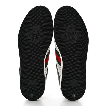 Gucci Calfskin Web Mens Screener Sneakers 41 Black White 6 of 9