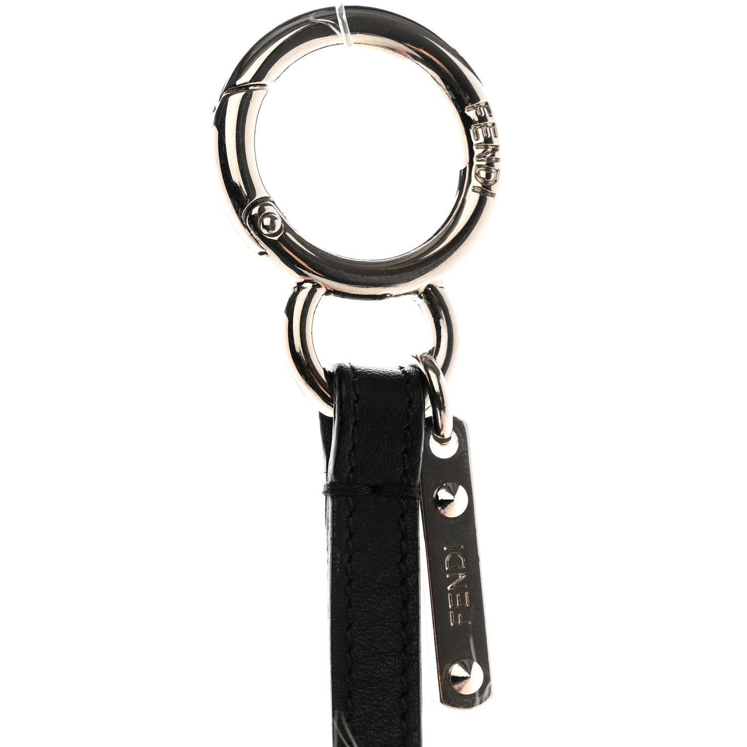 Fendi Mink Fox Rabbit Fur Vitello Flamingo Kurioso Monster Bag Bug Charm Beige Multicolor Black 3 of 5