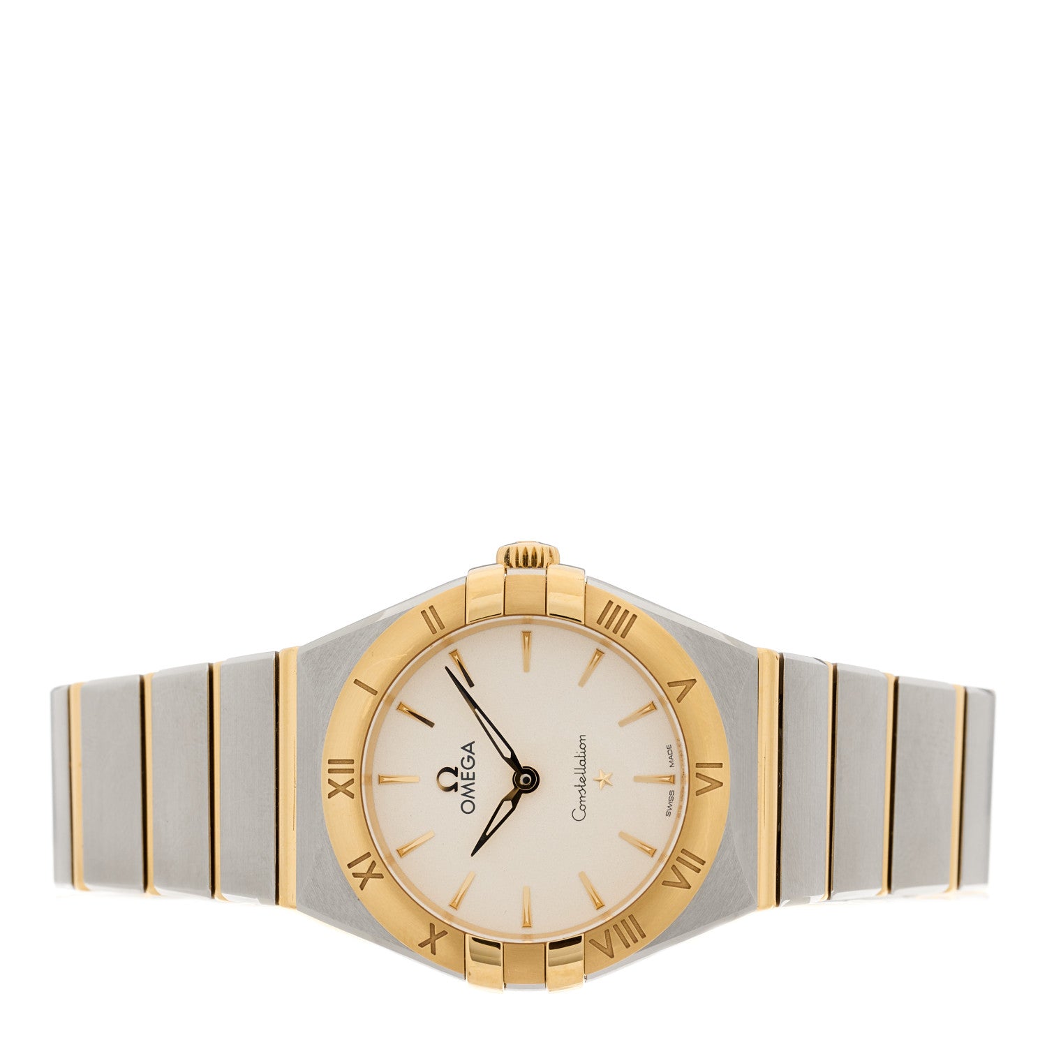 Omega Stainless Steel 18K Yellow Gold 28mm Constellation Quartz Watch Silver 131.20.28.60.02.002 2 of 5