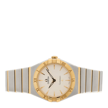 Omega Stainless Steel 18K Yellow Gold 28mm Constellation Quartz Watch Silver 131.20.28.60.02.002 2 of 5