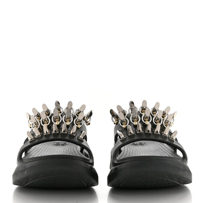 Givenchy Calfskin Rubber Marshmallow Studs Strap Sandals 37 Black 2 of 8