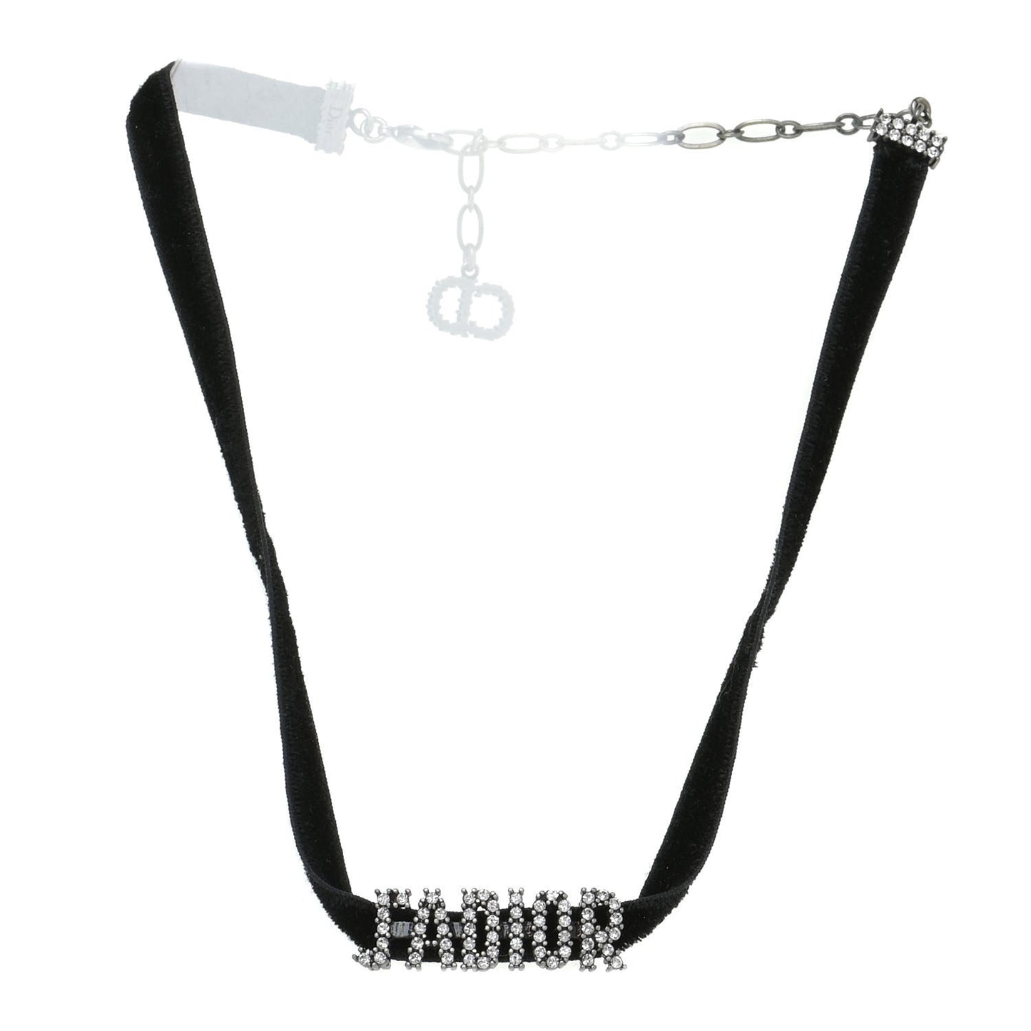 Velvet Crystal J’Adior Choker Necklace Black