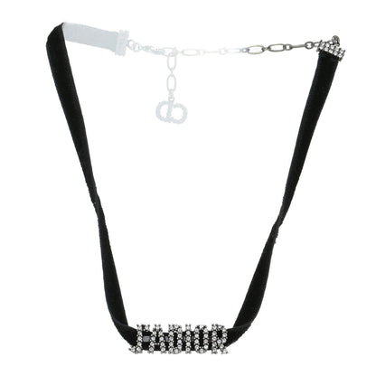 Christian Dior Velvet Crystal J’Adior Choker Necklace Black 6 of 12