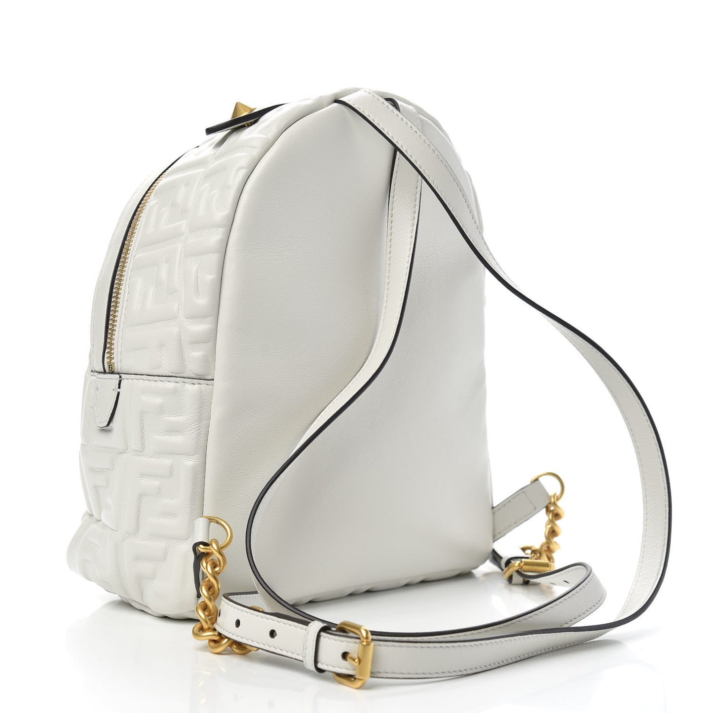 Nappa FF 1974 Embossed Mini Backpack White