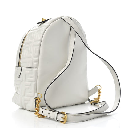 Fendi Nappa FF 1974 Embossed Mini Backpack White 2 of 8