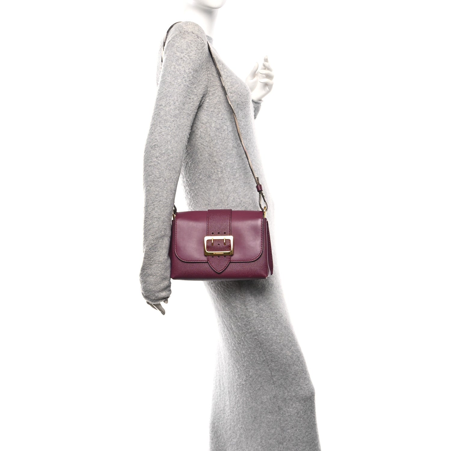Burberry Soft Grain Calfskin Small Medley Crossbody Dark Plum 2 of 13