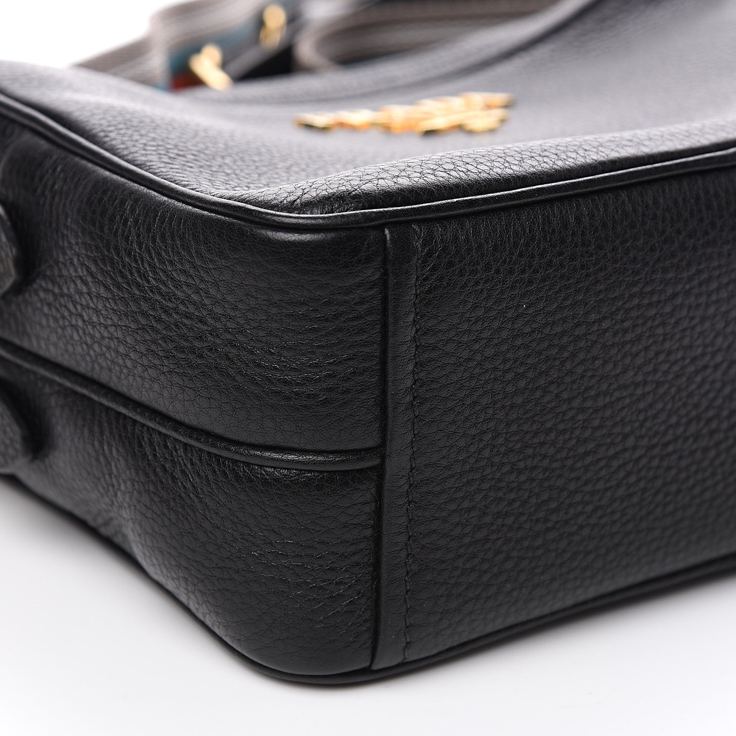 Prada Vitello Daino Medium Double Zip Shoulder Bag Black 8 of 10