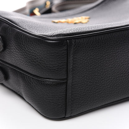 Prada Vitello Daino Medium Double Zip Shoulder Bag Black 8 of 10