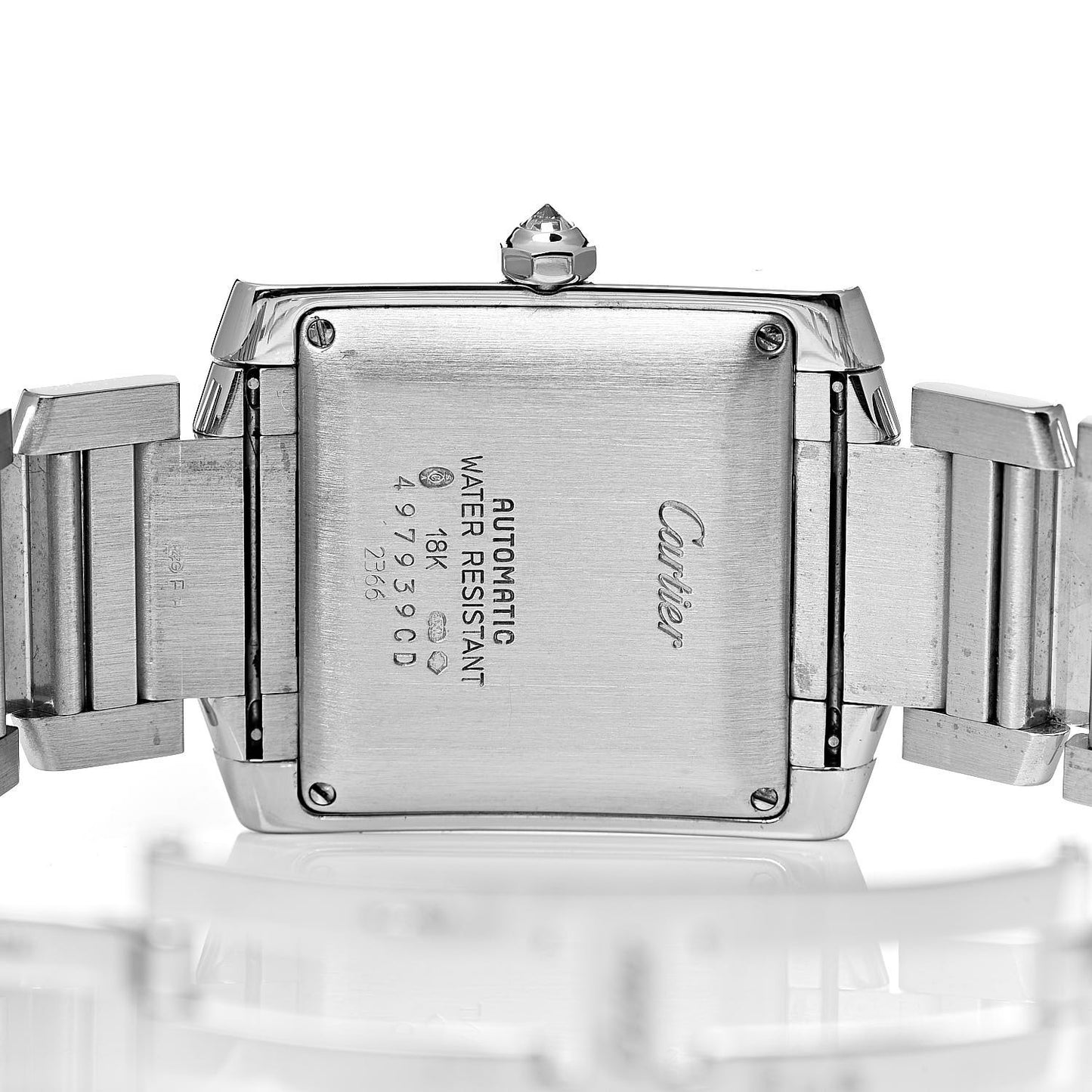 18K White Gold Diamond 28mm Tank Francaise Automatic Watch