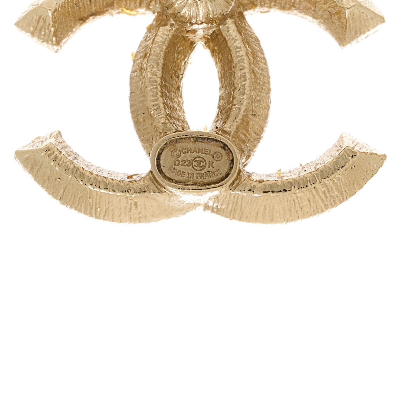 Crystal CC Earrings Light Gold