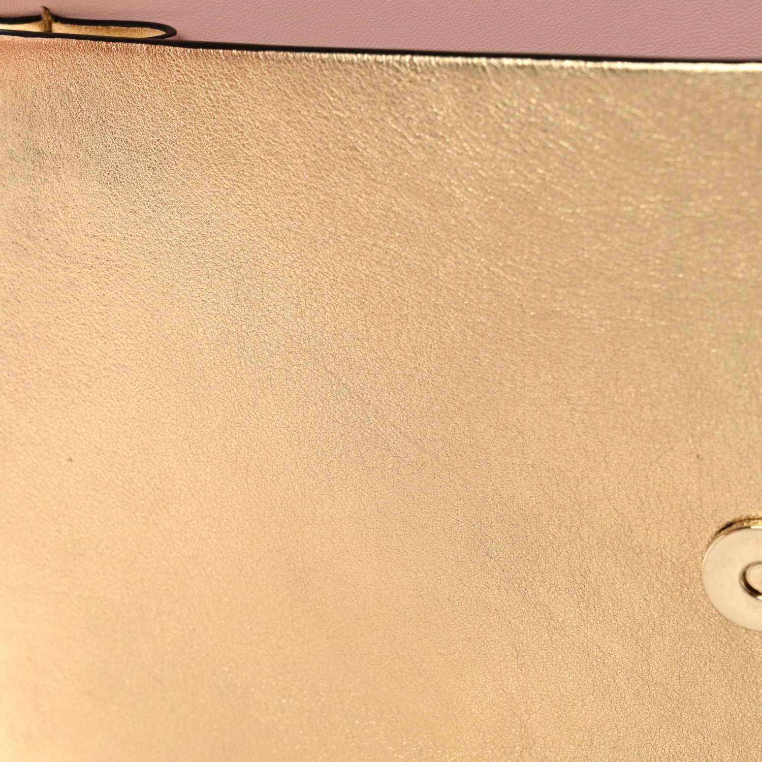 Valentino Garavani Metallic Calfskin Rockstud Side Slip Wristlet Clutch Gold 9 of 12