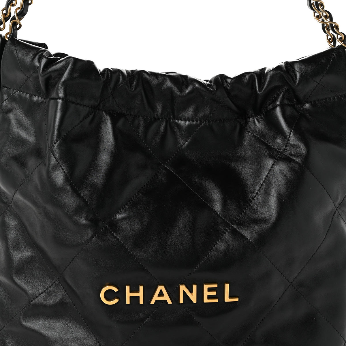 Chanel Shiny Calfskin Quilted Small Chanel 22  Black 9 of 11