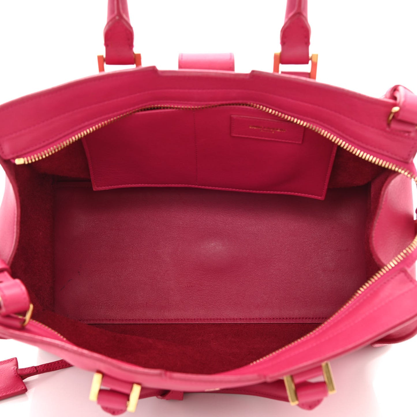 Calfskin Small Classic Y Cabas Fuchsia