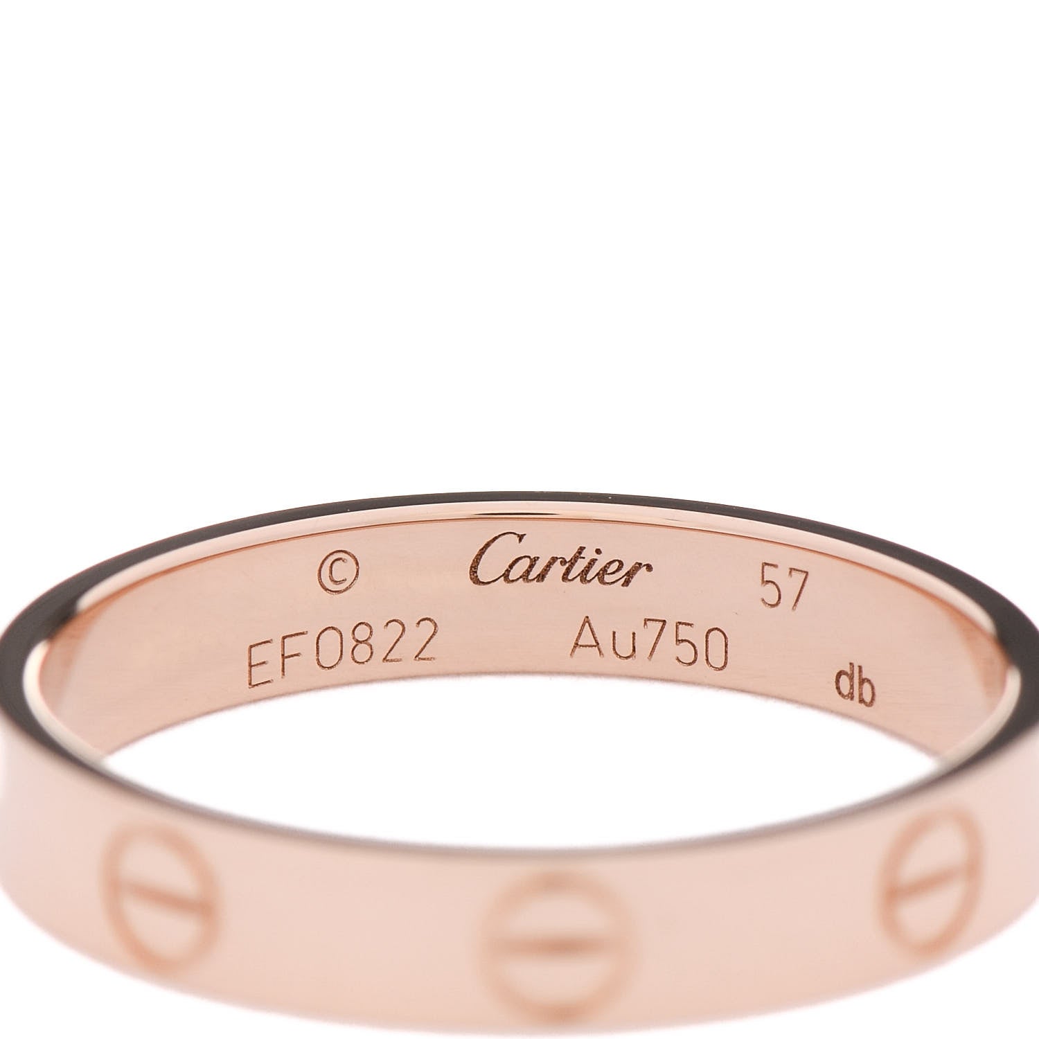 Cartier 18K Pink Gold 3.5mm LOVE Wedding Band Ring 57 8 3 of 4