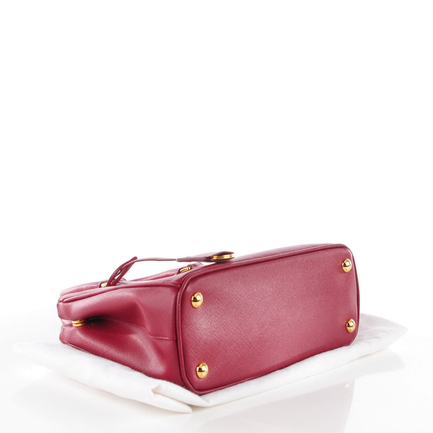 Prada Saffiano Mini Galleria Double Zip Tote Cerise 6 of 11