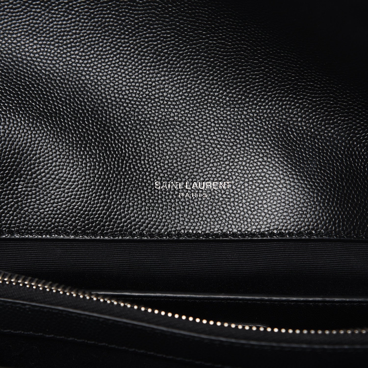 Saint Laurent Grain De Poudre Medium West Hollywood Monogram Fold-Over Black 6 of 14