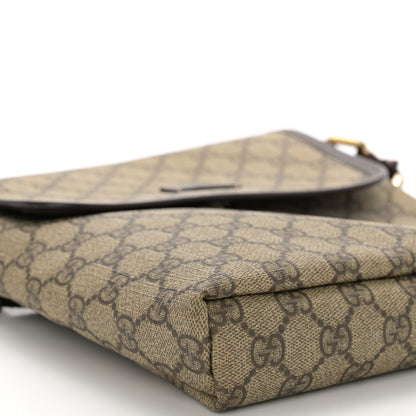 Gucci GG Plus Monogram Small Flap Messenger Bag Beige Dark Brown 10 of 12