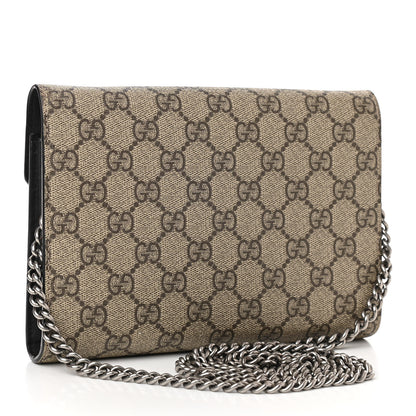 Gucci GG Supreme Monogram Mini Dionysus Chain Wallet Beige Black 3 of 11