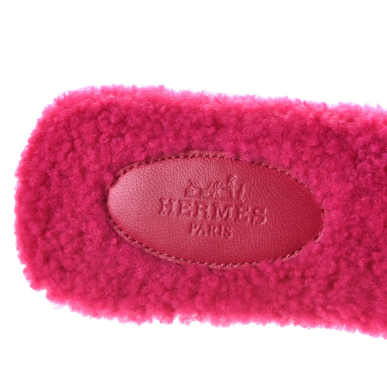 Hermes Woolskin Oran Sandals 37.5 Rose Fuchsia 8 of 10