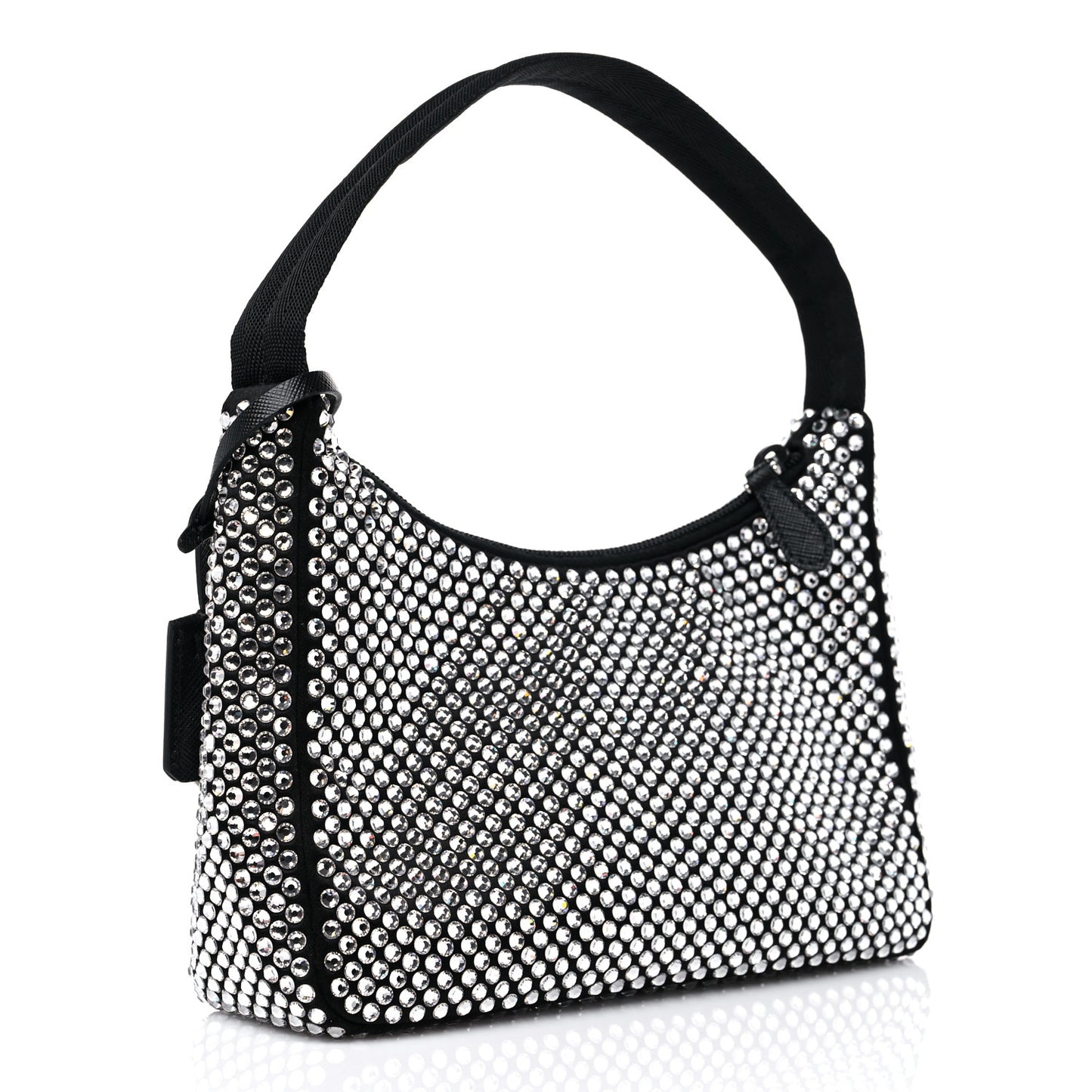 Satin Crystal Mini Re-Edition 2000 Bag Cristal
