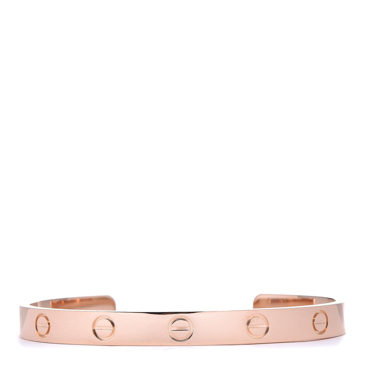 18K Pink Gold LOVE Cuff Bracelet 17