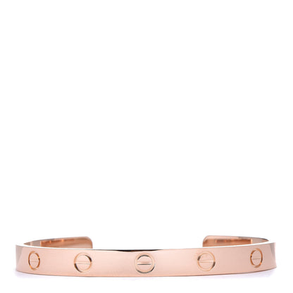 Cartier 18K Pink Gold LOVE Cuff Bracelet 17 1 of 5