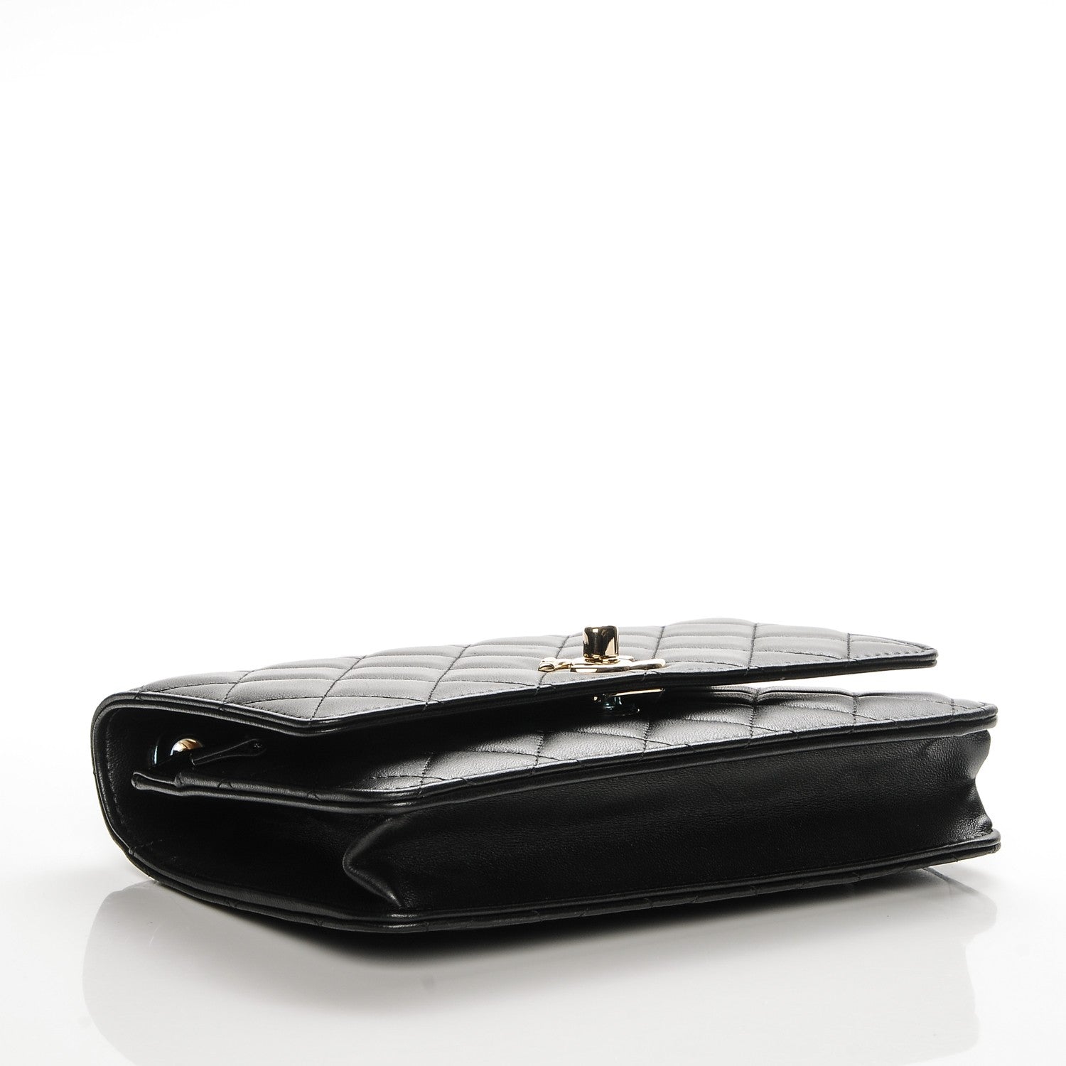 Chanel Lambskin Quilted Trendy CC Wallet On Chain WOC Black 4 of 8