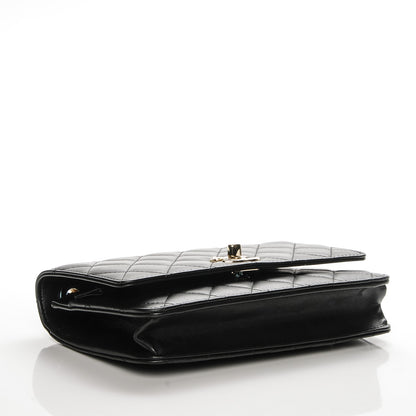 Chanel Lambskin Quilted Trendy CC Wallet On Chain WOC Black 4 of 8