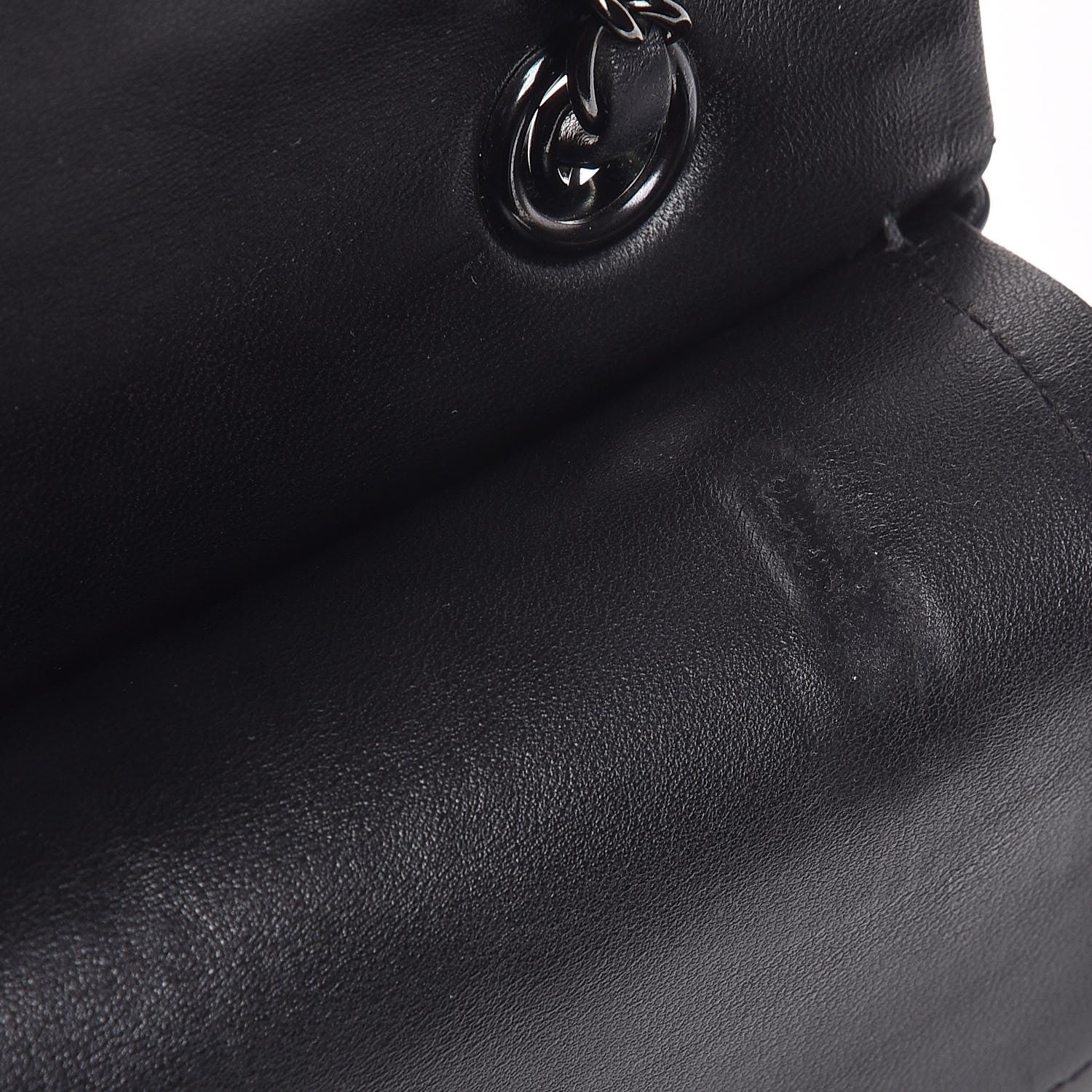 Chanel Lambskin Chevron Quilted Medium Double Flap So Black 9 of 10