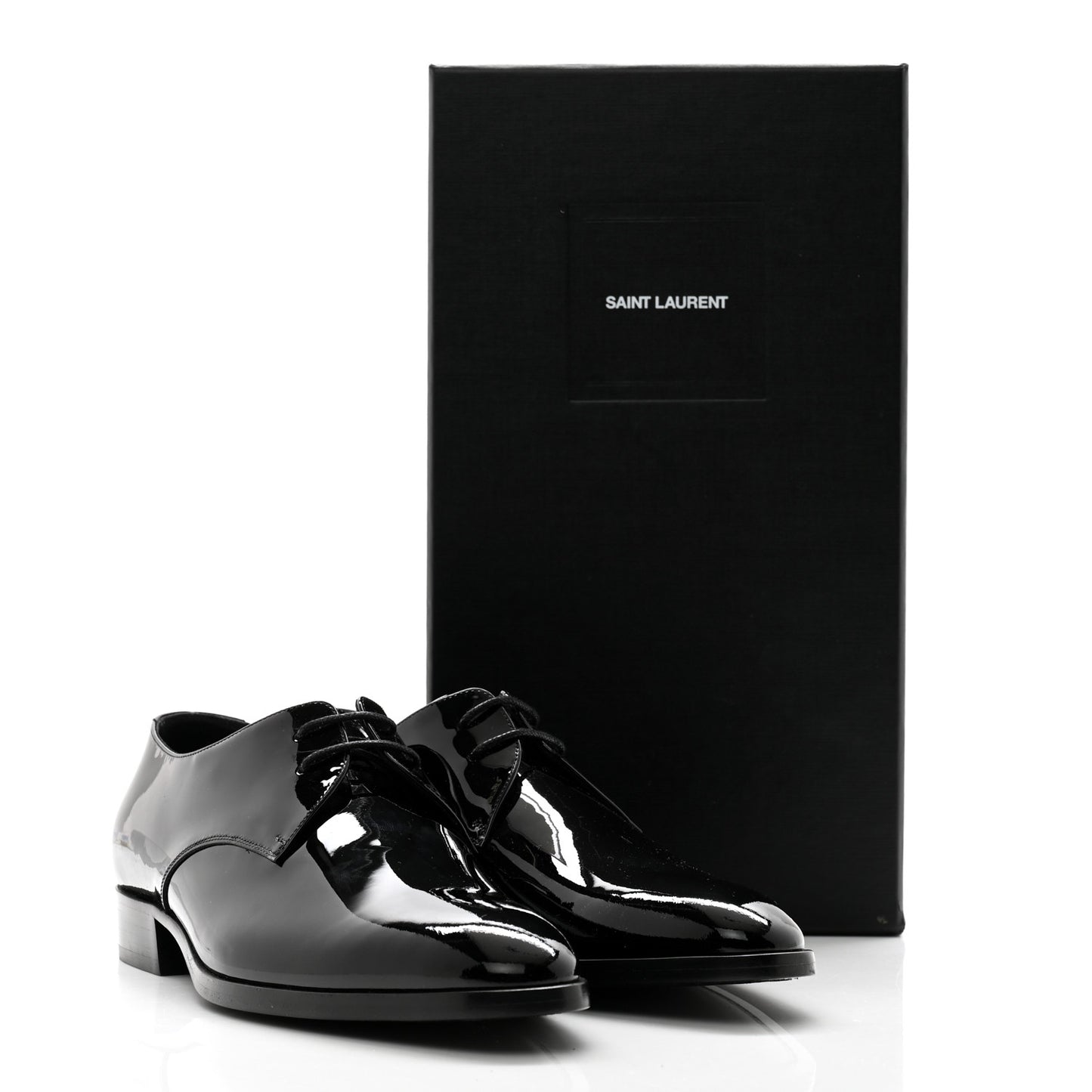 Patent Baltimora Lace Up Derby Shoes 38 Black