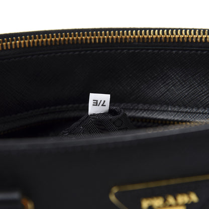 Prada Saffiano Medium Galleria Double Zip Tote Black 10 of 11