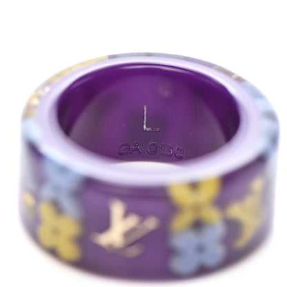 Louis Vuitton Swarovski Crystal Resin Inclusion Ring L Purple 4 of 4