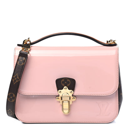 Louis Vuitton Patent Calfskin Monogram Cherrywood BB Rose Ballerine 1 of 8