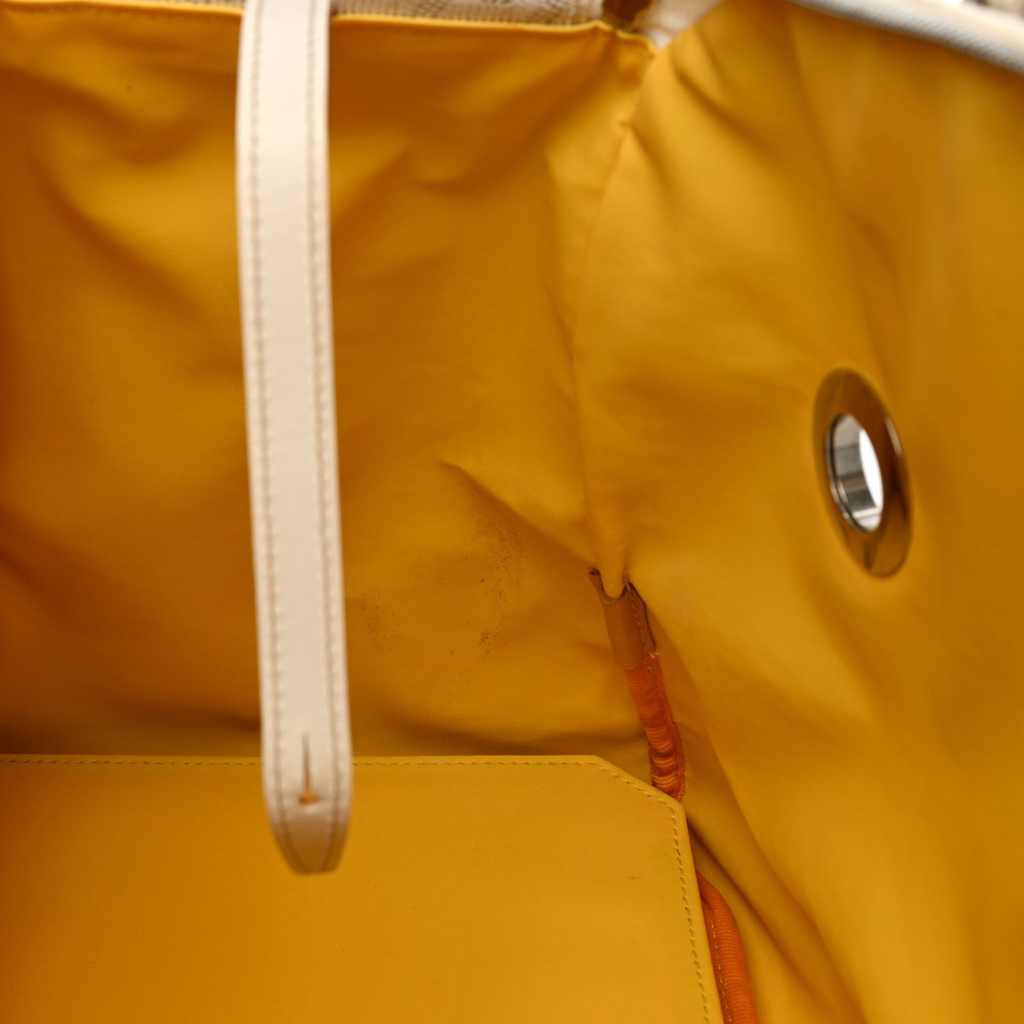 Goyardine Sac Hulot Pet Carrier PM White