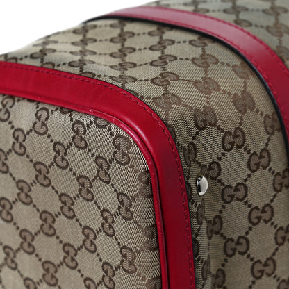 Gucci Monogram Medium Joy Boston Hibiscus Red 13 of 14