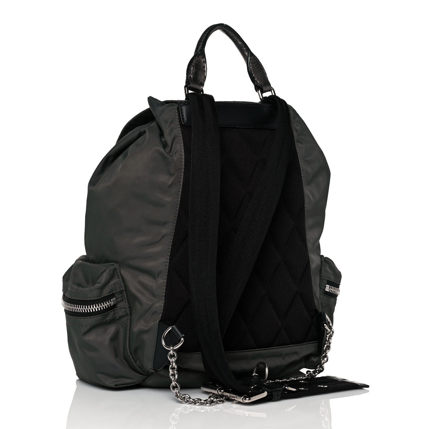 Burberry Nylon Medium Rucksack Backpack Dark Green 2 of 16