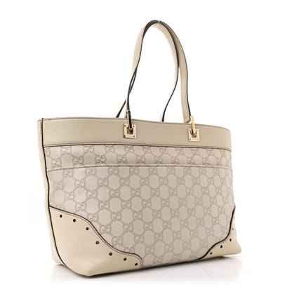 Gucci Guccissima Large Punch Tote Ivory 3 of 14