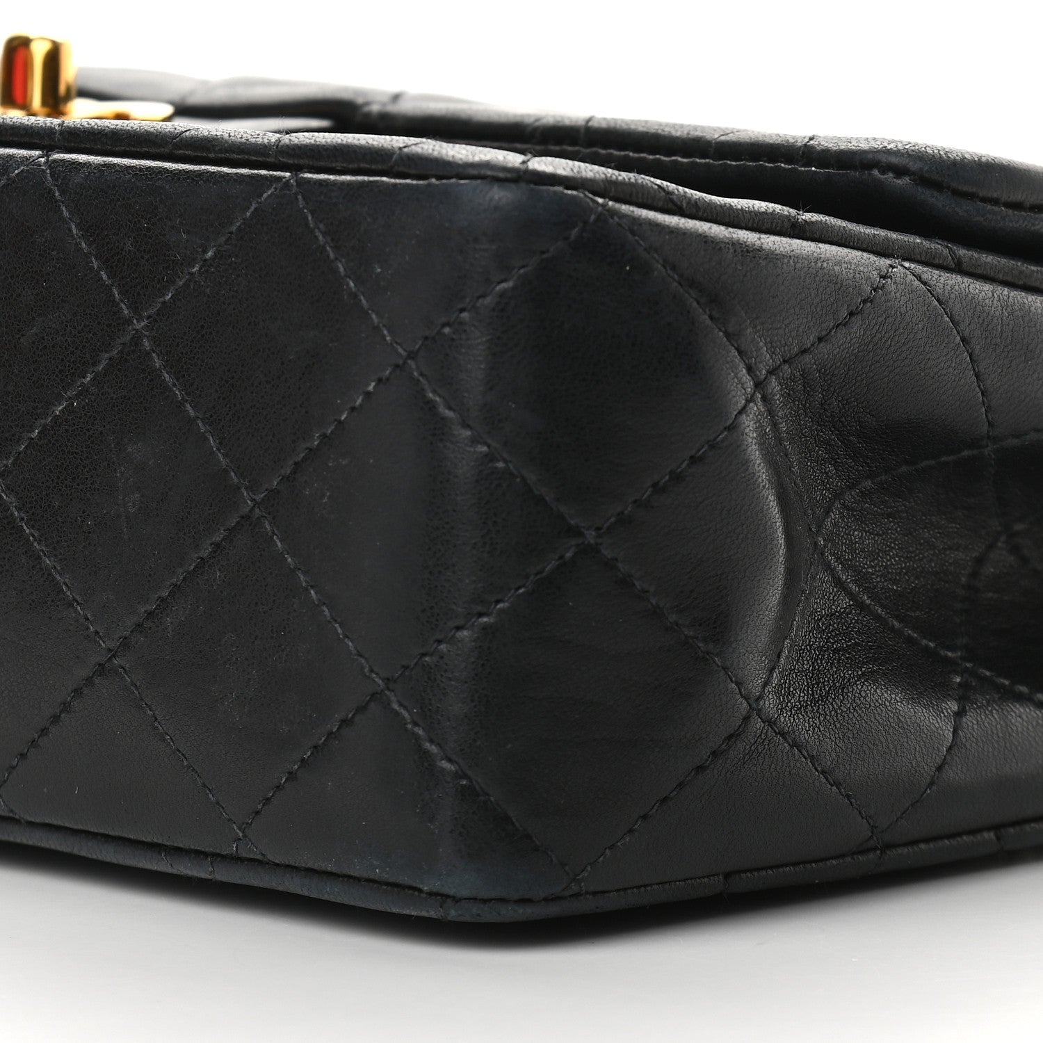 Chanel Lambskin Quilted Medium Double Flap Black 9 of 9