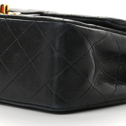 Chanel Lambskin Quilted Medium Double Flap Black 9 of 9