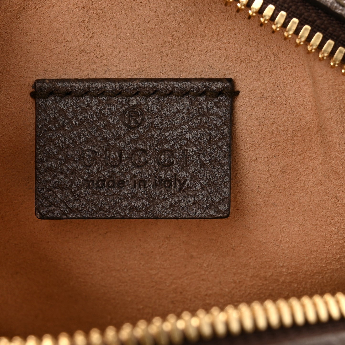 GG Supreme Monogram Web Mini Ophidia Round Shoulder Bag Brown