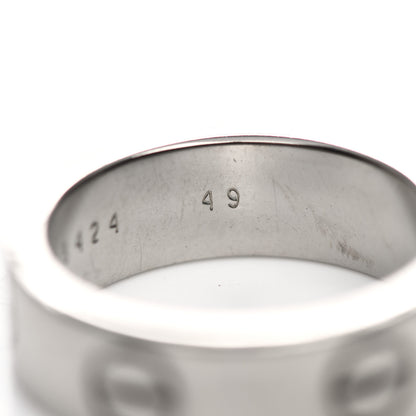 Cartier 18K White Gold 5.5mm LOVE Ring 49 4.75 8 of 8
