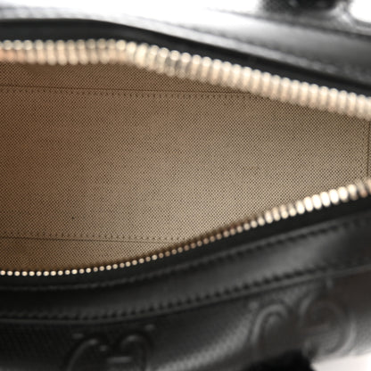 Gucci Calfskin GG Tennis Embossed Mini Duffle Bag Black 5 of 11