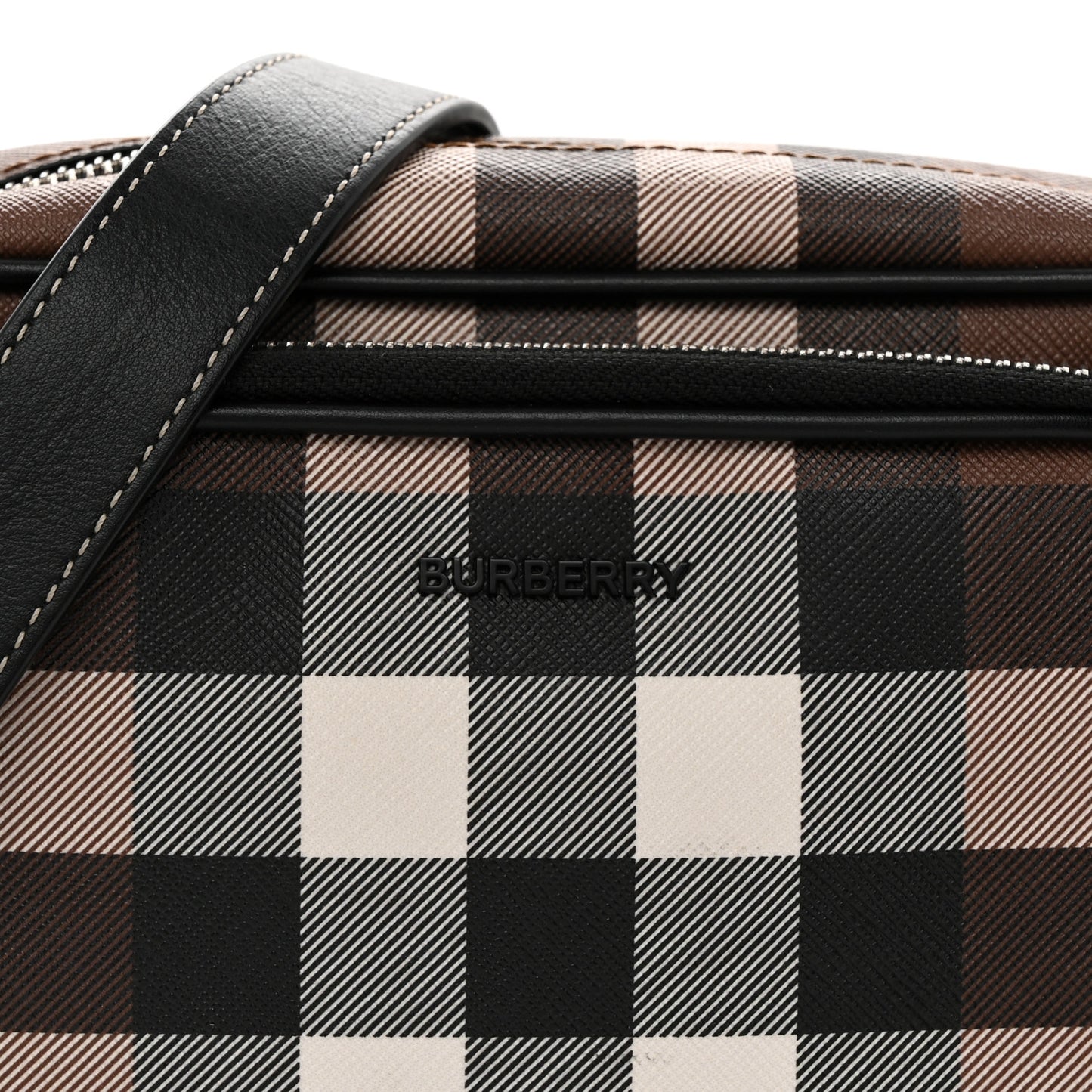 Canvas Check Paddy Messenger  Birch Brown