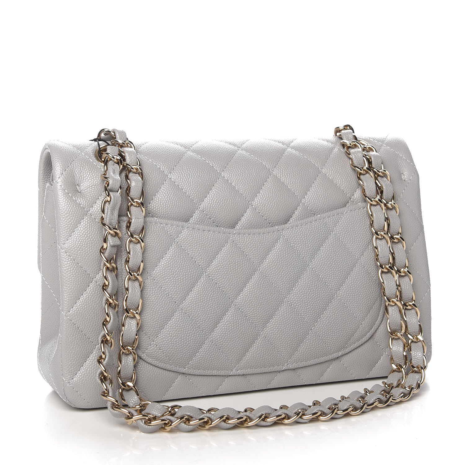 Chanel Caviar Quilted Small Double Flap Grey 3 of 11