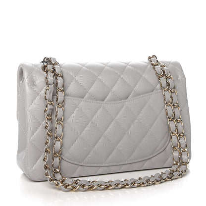 Chanel Caviar Quilted Small Double Flap Grey 3 of 11