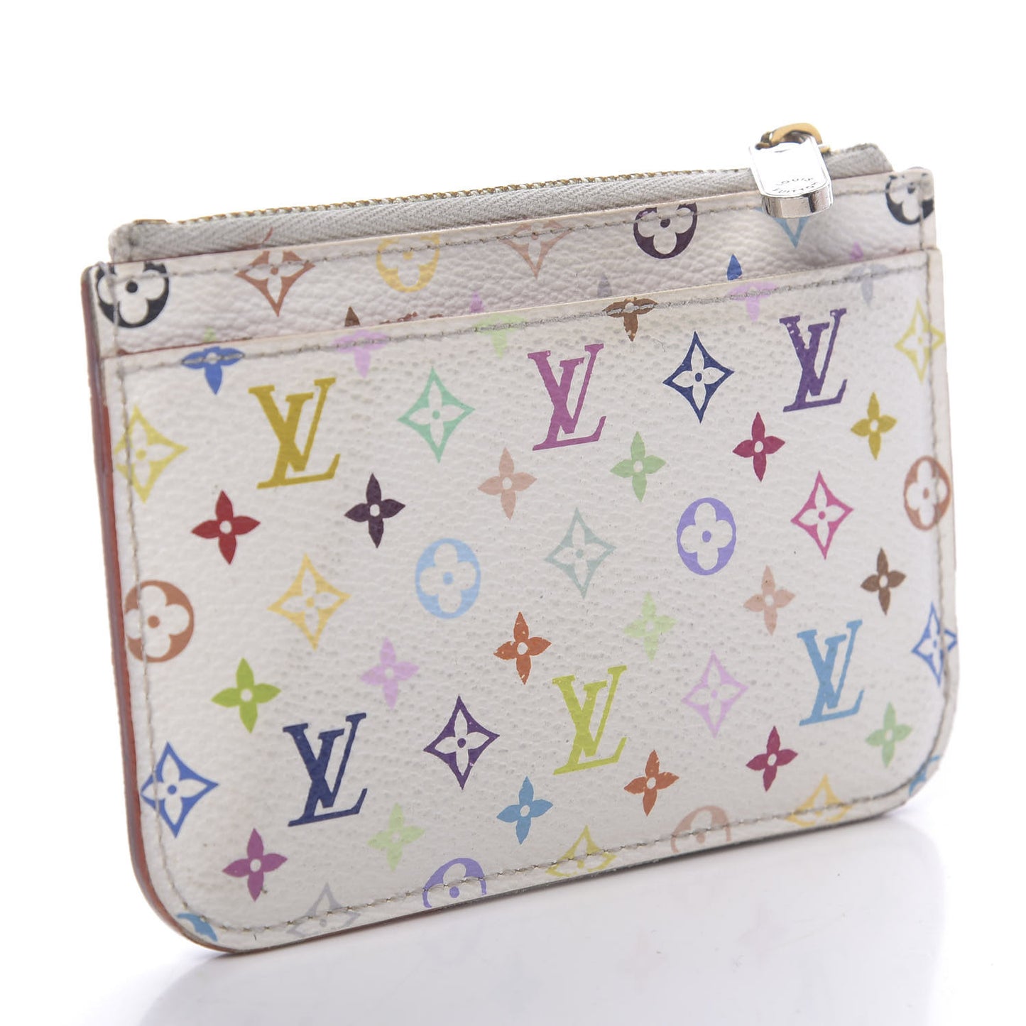 Monogram Multicolor Key Pouch White Litchi