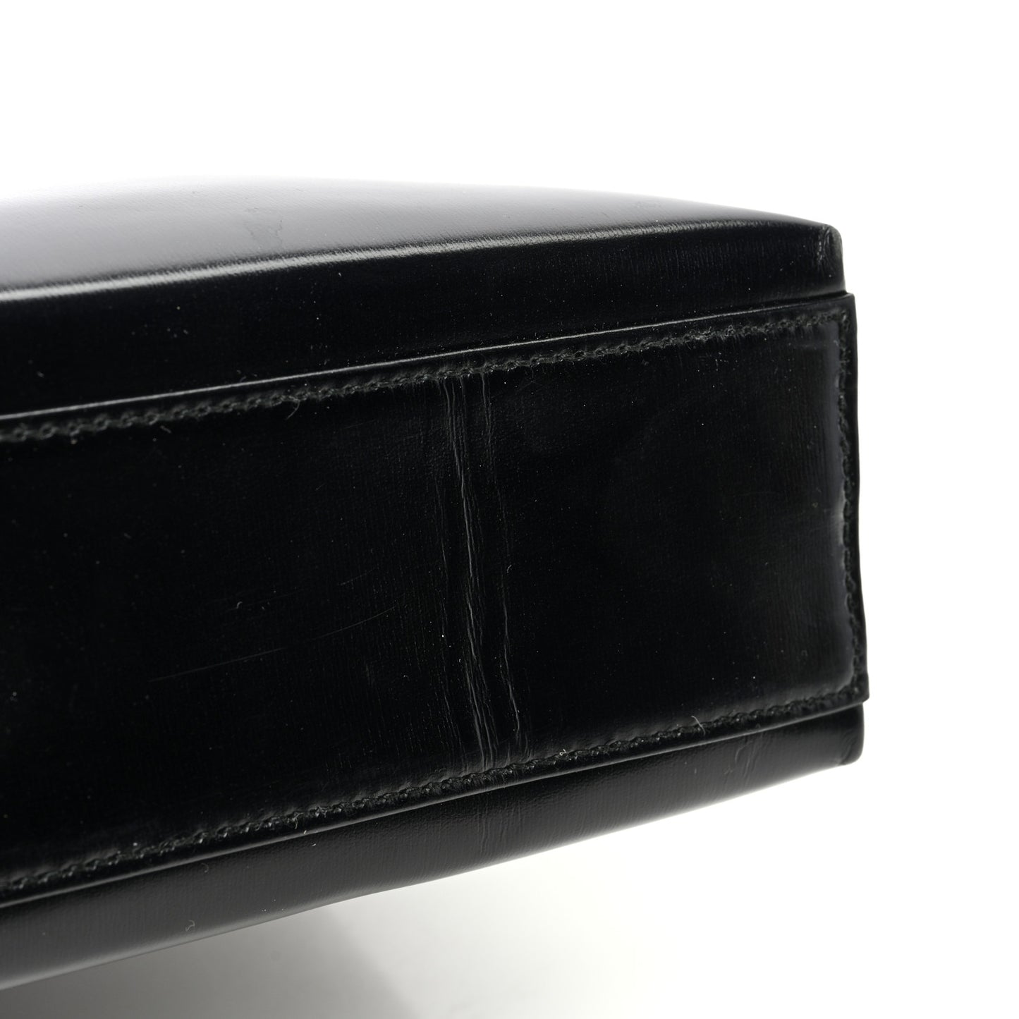 Patent Calfskin Gancini Hobo Black