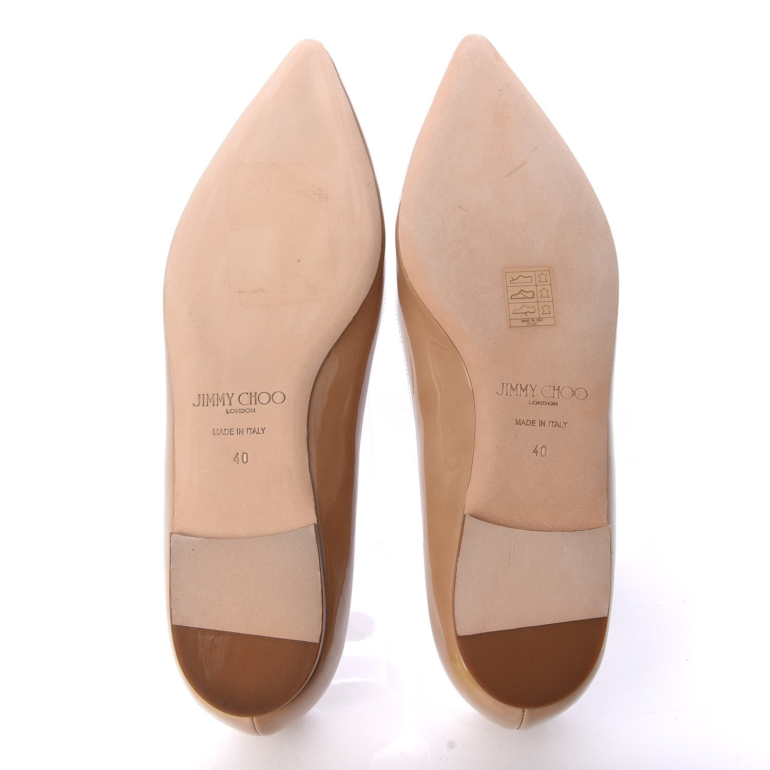 Jimmy Choo Patent Romy Flats 40 Nude 5 of 10