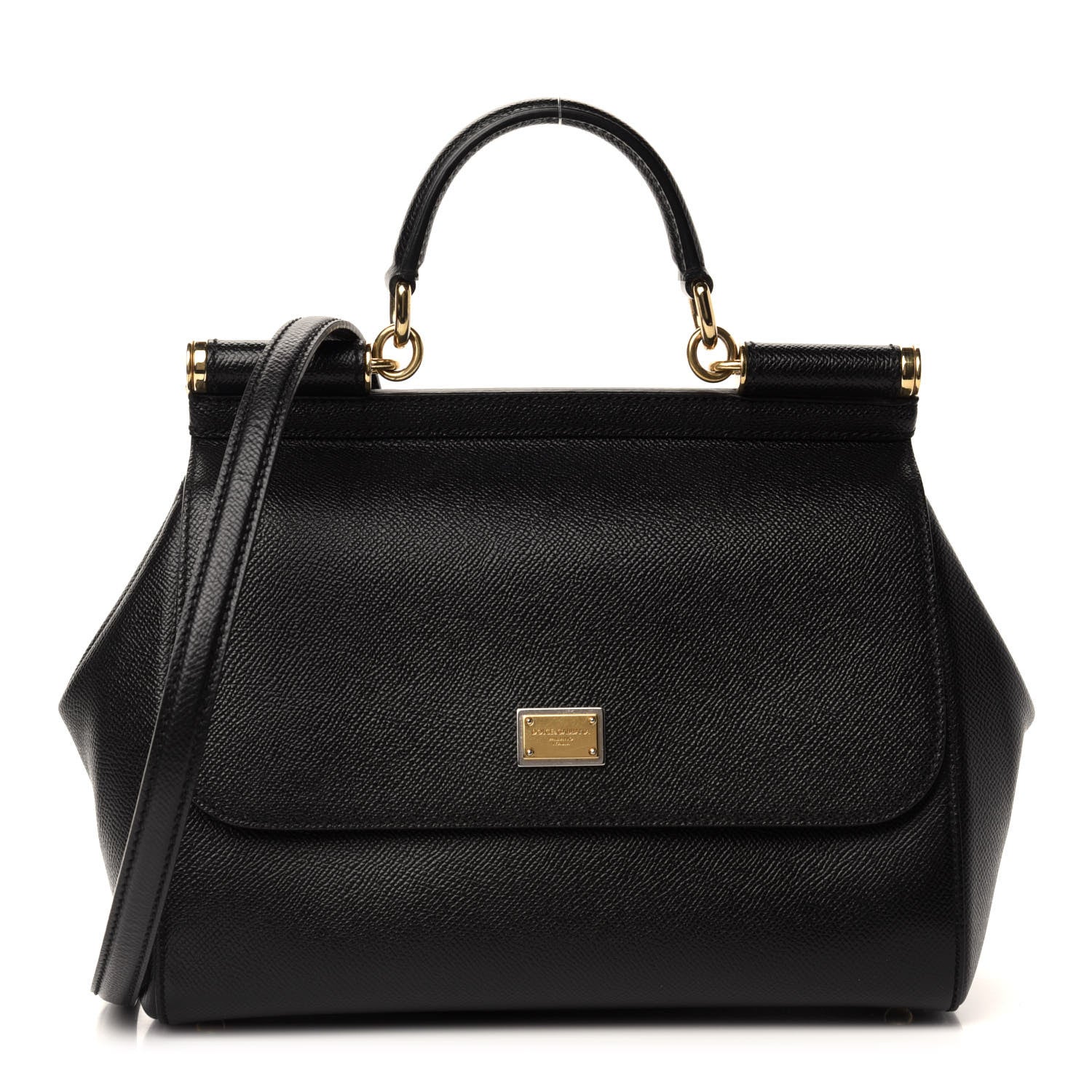 Dolce & Gabbana Dauphine Medium Miss Sicily Satchel Black 1 of 13