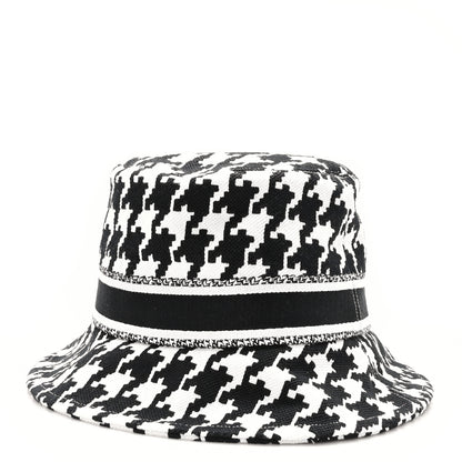 Christian Dior Pied De Poule Bucket Hat 57 Black White 4 of 7